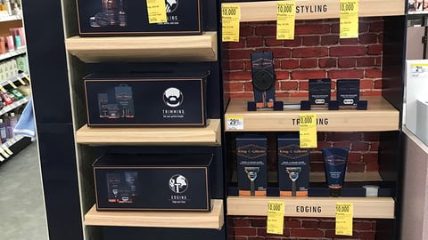 King C. Gillette Walgreens Endcap